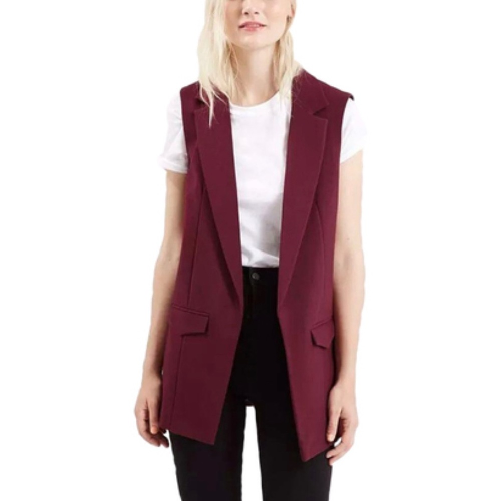 Burgundy Women’s Vest/Blazer